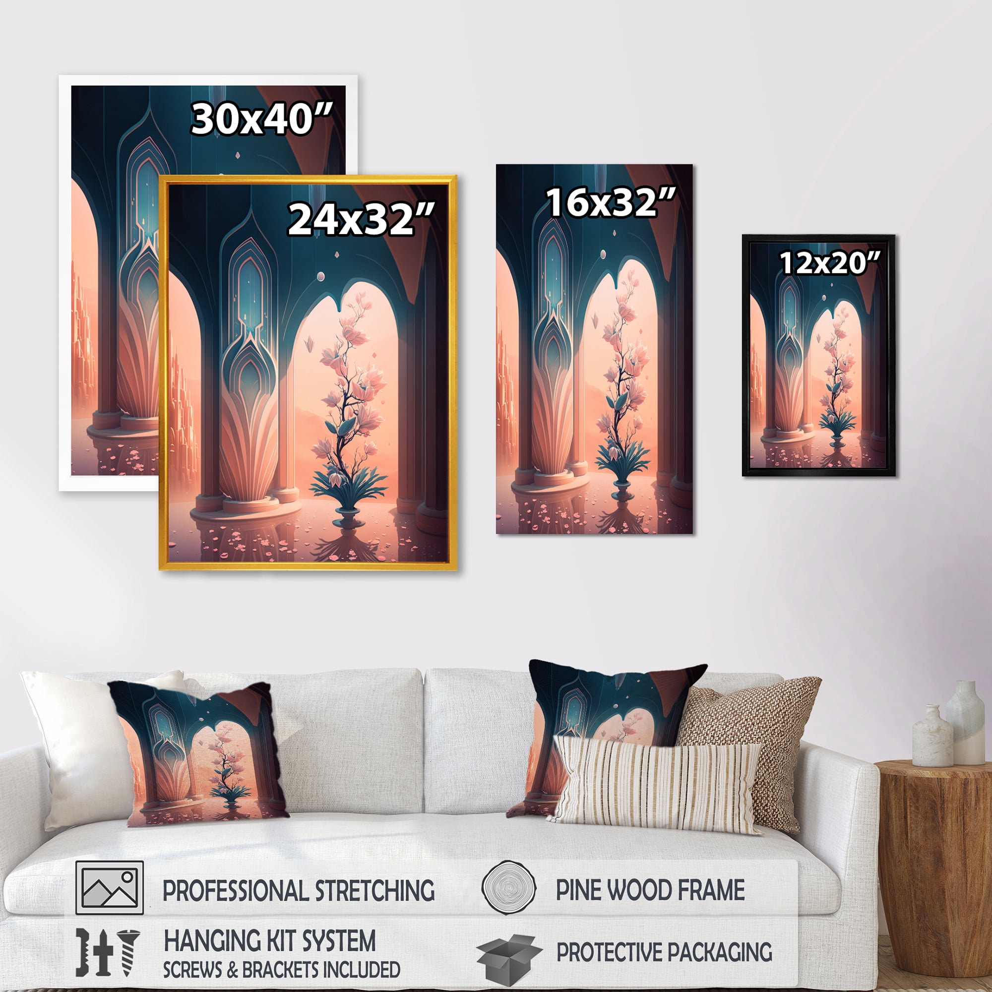 Designart Architectural Futuristic Building II Canvas Wall Art