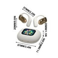 thumbnail image 2 of Earbuds Wireless Bluetooth, Full-color Touchs Screen Open Bluetooth Headset Open Leather Textured Bluetooth Headphones Bluetooth Earbuds Noise Cancelling, 2 of 2