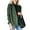 #-006Green, variant on ASDFVBKG Women's Fall Winter Wool Blend Jacket Comfortable Notched Lapel Patch Work Knit Long Sleeve Double Breasted Peacoat Loose Button Down Tunic Blazer Jacket Overcoat Black S
