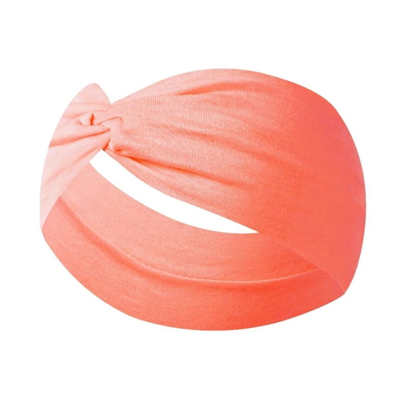 Headbands for Women Boho Wide Women's Headbands for Hair Non Slip Twist Head Bands Headwraps Short Hair Stretchy Thick Fashion Accessories, Solid Color #01Watermelon Red