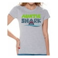 thumbnail image 1 of Awkward Styles Auntie Shark Tshirt Family Vacation Shirts Shark Family Shirts Women's Outfit Funny Shark T Shirt for Her Matching Shark Tshirt for Family Shark Themed Party Outfit for Auntie, 1 of 4