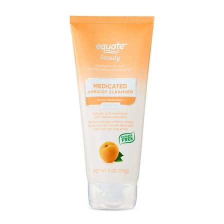 Equate Beauty Medicated Apricot Cleanser Acne Medication, 6 oz
