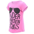 thumbnail image 4 of Unique Baby Girls Kindergarten Vibes Only Back to School T Shirt (4t, Pink), 4 of 4