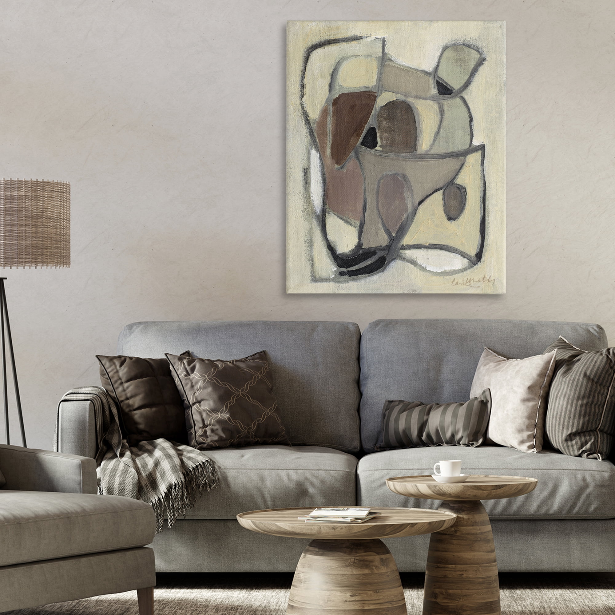 Stupell Industries Rustic Curved Shapes Abstract Canvas Wall Art, design by Lanie Loreth
