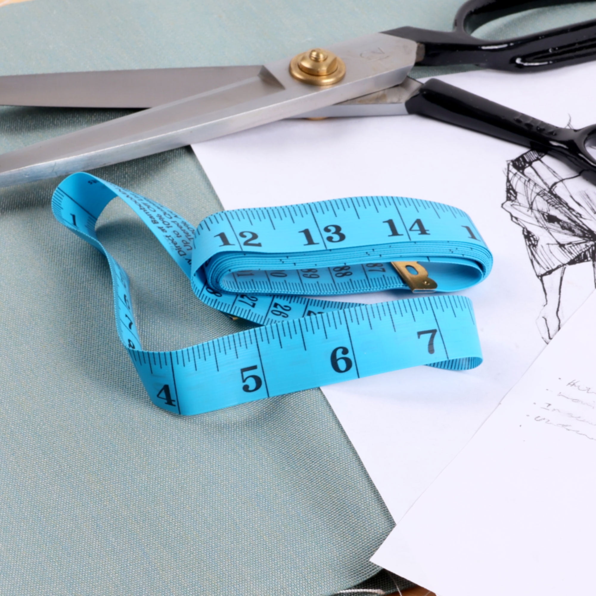 JubileeYarn Fabric Measuring Tape - Blue - 12 Units