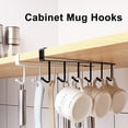 thumbnail image 6 of RUseeN Mug Holder, Coffee Cup Holder, Kitchen Utensil Storage Hook,Cabinet Storage Hook, Wall Mounted Home Storage Hooks for Cups /Kitchen Utensils /Ties Belts /Scarf /Keys, 2 Pack (White), 6 of 7