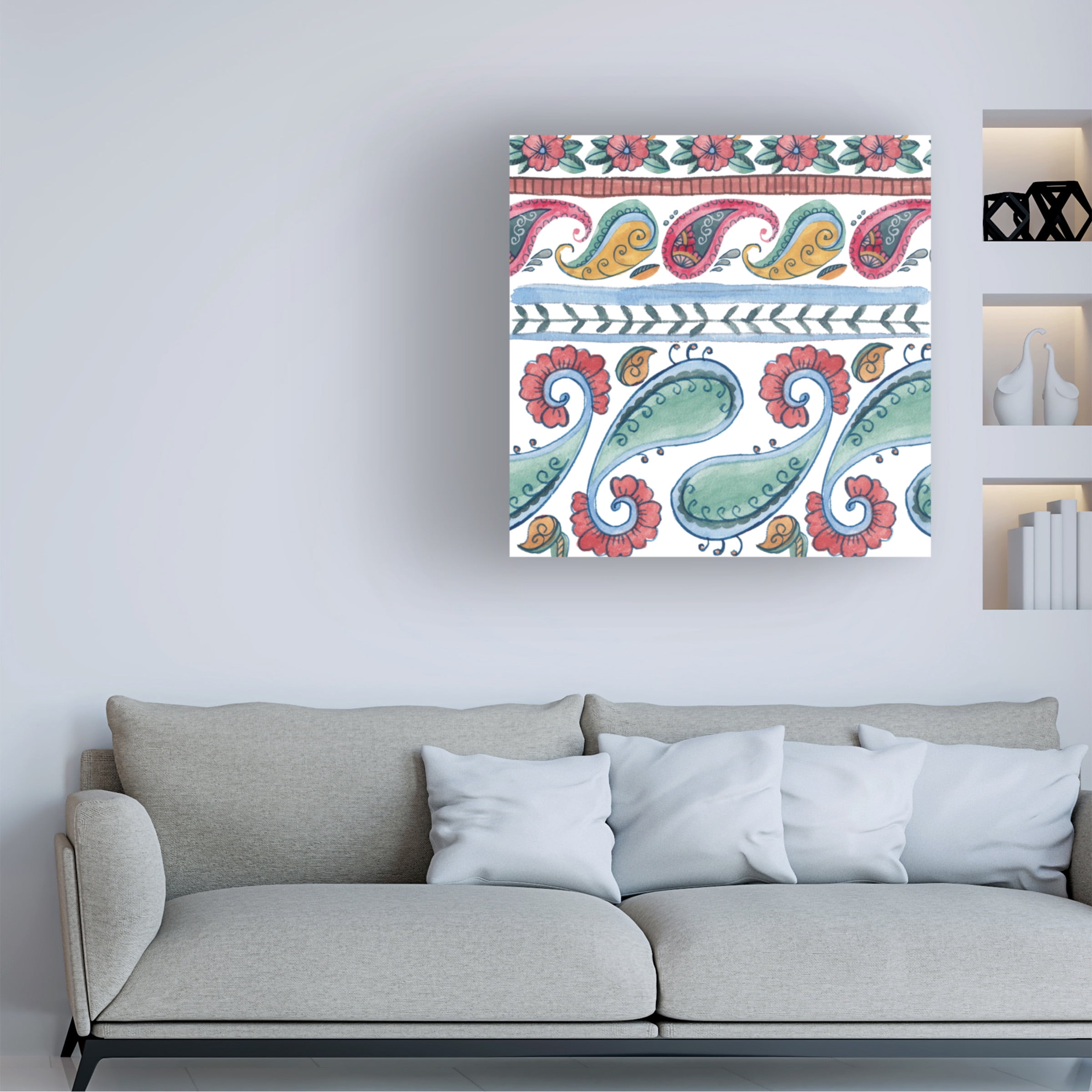 Melissa Wang 'Paisley Doodle IV' Canvas Art