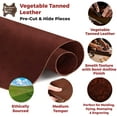 thumbnail image 4 of ELW Genuine Leather Vegetable Tanned 8-9 oz. 3.2-3.6mm Size 6-8 SQ FT in Cognac Full Grain Veg Tan Leather AB Grade Cowhide, Heavy Weight, Tooling, Carving, DIY, Holster, Stamping, 4 of 9