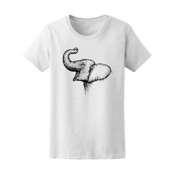 B&W Happy Elephant Tee Women's -Image by Shutterstock
