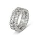thumbnail image 1 of Anillos para mujer, regalos para mujer, anillo de diamantes dobles con incrustaciones rojas, muy popular., 1 of 2