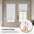 thumbnail image 3 of LazBlinds Cordless Cellular Shades for French Doors, No Drill French Door Blinds for Privacy, Blackout Light Blocking Honeycomb Shades for Sliding Doors Front Door Patio, 1 Pack, 22" W x 78" H, White, 3 of 6