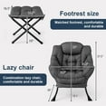 thumbnail image 3 of Spaco Modern Accent Sofa Chair with Folding Footrest and Side Pocket, Accent Oversized Comfy Reading Chair, Thick Padded Cozy Lounge Chair for Living Room, Bedroom, Dorm, Gray, 3 of 7