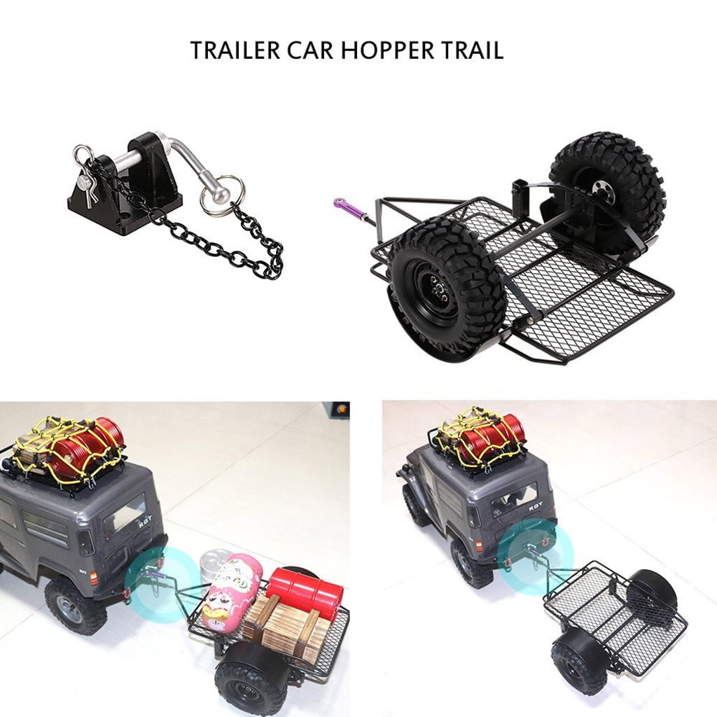 Trailer Car Hopper Trail With Chain Hook For Traxxas Hsp Axial Scx10 Hpi Rc Car Walmart Com Walmart Com