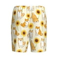 thumbnail image 5 of Fotbe Shiba Inu Dog and Sunflower Pajama Shorts for Men, Men's Pajama Bottoms, Sleepwear,Short Pajama Pants-3X-Large, 5 of 9