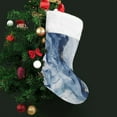 thumbnail image 5 of White Blue Marble Print Christmas Stocking 37 Inch Xmas Stock for Family Holiday Christmas Party Decor, 5 of 8