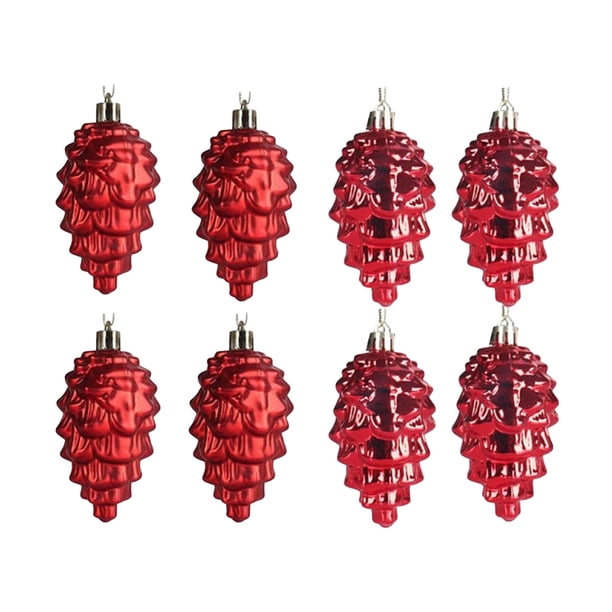 Decoraciones Del Árbol de Navidad 9cm Decoración Del Árbol de Navidad / 8 Piezas Colgante Del Árbol de Navidad Colgante en Forma de Plástico Bola de Navidad Ornamentos Del Árbol de Navidad