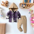 thumbnail image 2 of Toddler Baby Boy Fall Winter Outfit Letter Print Sweatshirt Solid Color Pant Little Dude Baby Fall Winter Clothes Kaprioy, 2 of 5