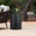thumbnail image 4 of Afterglow 16" Propane Tank Cover Table, Round Tank Container Fits Standard 20 lb Cylinder Bottle Storage Box Hideaway Table, Gas Tank Holder for Outdoor Gas Fire Pits, Black, 4 of 6