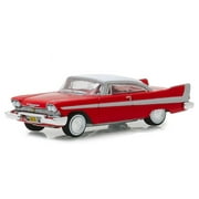 1958 Plymouth Fury Red with White Top Christine (1983) Movie Hollywood Series 1/64 Diecast Model Car by Greenlight