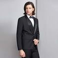 thumbnail image 2 of Mens 3 Piece Suit Shawl Lapel One Button Tuxedo Premium Dinner Jacket Vest Pants Set, 2 of 4