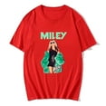 thumbnail image 1 of T-Shirt Inspiré de Miley Cyrus 2025 - T-Shirt Unisexe à Manches Courtes et Col Rond, Mode Urbaine Tendance pour Femmes et Hommes,G,Rouge, 1 of 5
