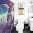 thumbnail image 5 of Astronauts in Space Shower Curtain for Bathroom with 12Hooks, Polyester Fabric Thick Shower Curtain Washable Waterproof Curtain, 5 of 8