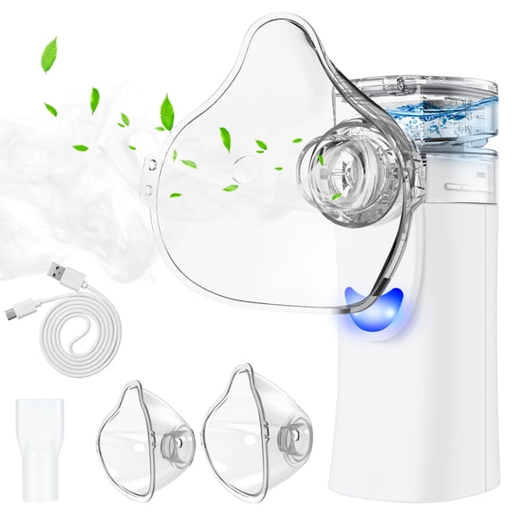 KETAN Portable Humidifier, USB Rechargeable Ultrasonic Mesh Cool Mist Steam Inhaler for Adults and Kids, Quiet Handheld Mist Machine