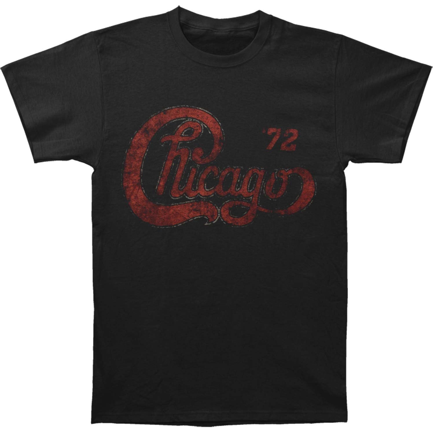 Chicago Men's Tour 1972 Logo Mens Soft T Slim Fit Tshirt XLarge Black