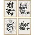 thumbnail image 5 of PixonSign Framed Wall Art Stylish Good Day Inspirational Collection Posters, Set of 4 Typography Words Illustrations Wall Decor, Adhesive Canvas Prints for Home Decor - 11"x14" Natural, 5 of 5