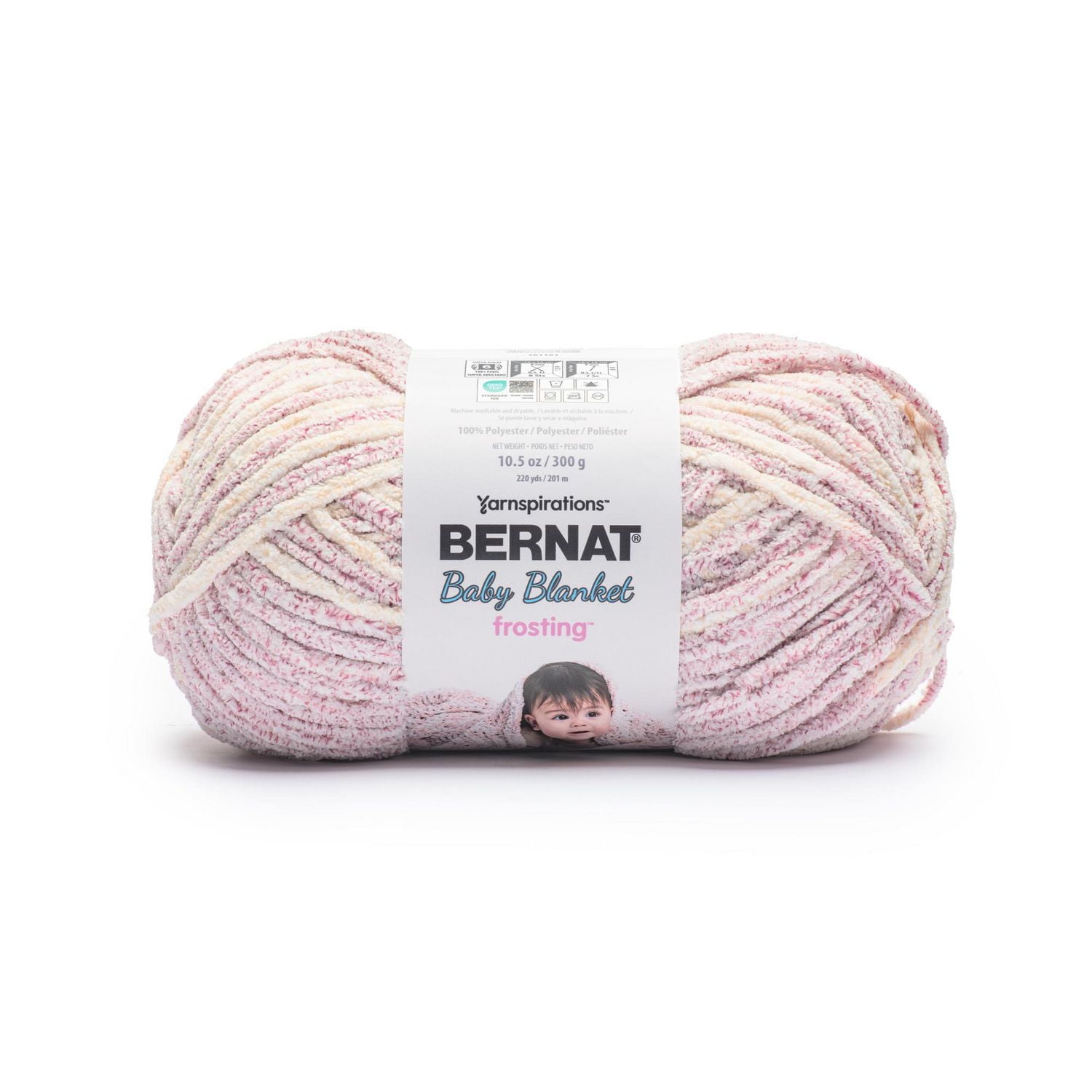 Bernat® Baby Blanket Frosting™ #6 Super Bulky Polyester Yarn, 10.5oz/300g 220 Yards, BABY BLANKET FROSTING BB YARN