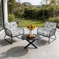 thumbnail image 5 of Outdoor Patio Cushion Covers 4 Pack Grey Leaf Patio Chair Cushion Covers with Ties and Zipper Waterproof Outdoor Seat Cushion Covers for Patio Furniture 20"x18", 5 of 7