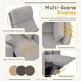 thumbnail image 4 of Homall 360° Swivel Nursery Recliner Power Swivel Rocker Recliner Chair with 2 Pillows Comfy High Back Adult Glider Rocker for Living Room,Loop Yarn Gray, 4 of 7