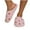 Pink, variant on Fuzzy Slippers for Women House Bedroom Love Embroidery Close Toe Slide Comfy Fall Winte Slipper Pink