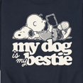 thumbnail image 3 of Peanuts - My Dog Is My Bestie - Men's Crew Neck Fleece Pullover, 3 of 6