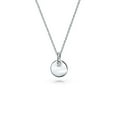 thumbnail image 2 of Bling Jewelry Womens Tiny Minimalist Initial Pendant Necklace Sterling Silver A-Z Alphabet Disc, 2 of 6