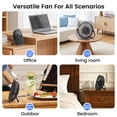 thumbnail image 4 of CRZOE Compact USB Tabletop Fan with 3 Speeds, LED Light, Foldable Stand & Quiet Operation, 4 of 7