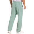 thumbnail image 3 of INSPIRE CHIC Men's Drawstring Waist Breathable Summer Linen Beach Pants 30 Green, 3 of 5