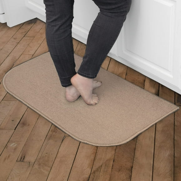 Alfombra Accent Ritz, resistente a las manchas, 45 x 75 cm, color beige, para cocina