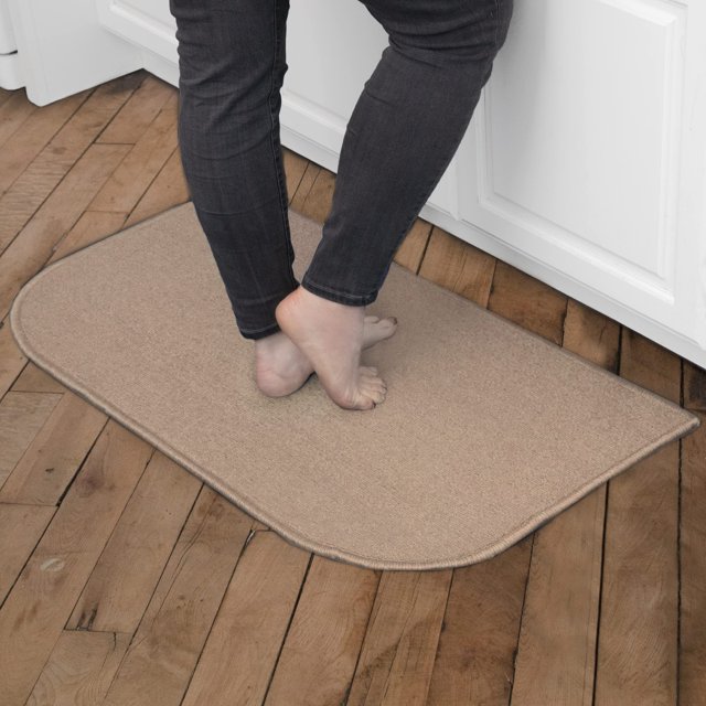 Alfombra Accent Ritz, resistente a las manchas, 45 x 75 cm, color beige, para cocina