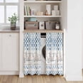 thumbnail image 6 of Blue Plaid Farmhouse Kitchen Curtains 45 Inch Length, Watercolor Cute Country Pigs Checkered Tiers Curtains for Bathroom Bedroom Cafe, Light Filtering Small Window Treatment Drapes 2 Panels 42"Wx45"L, 6 of 8