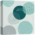 thumbnail image 3 of PixonSign Canvas Print Wall Art Aquamarine Decorated Circles Geometric Shapes Illustrations Modern Art Alternative Relax/Calm Multicolor Warm for Living Room, Bedroom, Office - 16"x16", 3 of 5