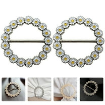 ELAYARD Fashion Waist Button Anti-Exposure Decorative Scarf Buckle Ring 2Pcs 1.7x1.7in