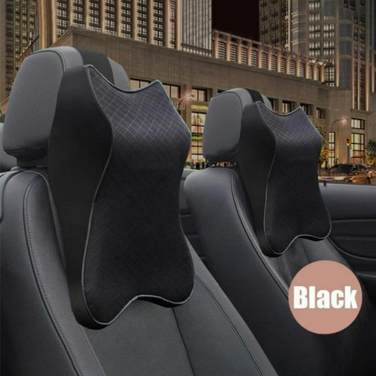 Car Seat Headrest Neck Rest Cushion - Ergonomic Car Neck Pillow Durable  100% Pure Memory Foam Carseat Neck Support - Comfty Car Seat Back Pillows  for Neck/Back Pain Relief (Black 2pcs)