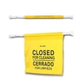 thumbnail image 2 of Alpine Restroom Closed for Cleaning Sign - Commercial Door Barricade Sign, English & Spanish Yellow Safety Hanging Sign for Restroom Maintenance, 2 of 4
