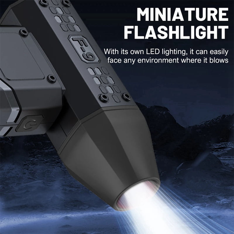 F9 80000RPM Turbo Hair Dryer with 100 Gears & LED Light, High-Power Jet Blower for Indoor/Outdoor Multifunctional Use