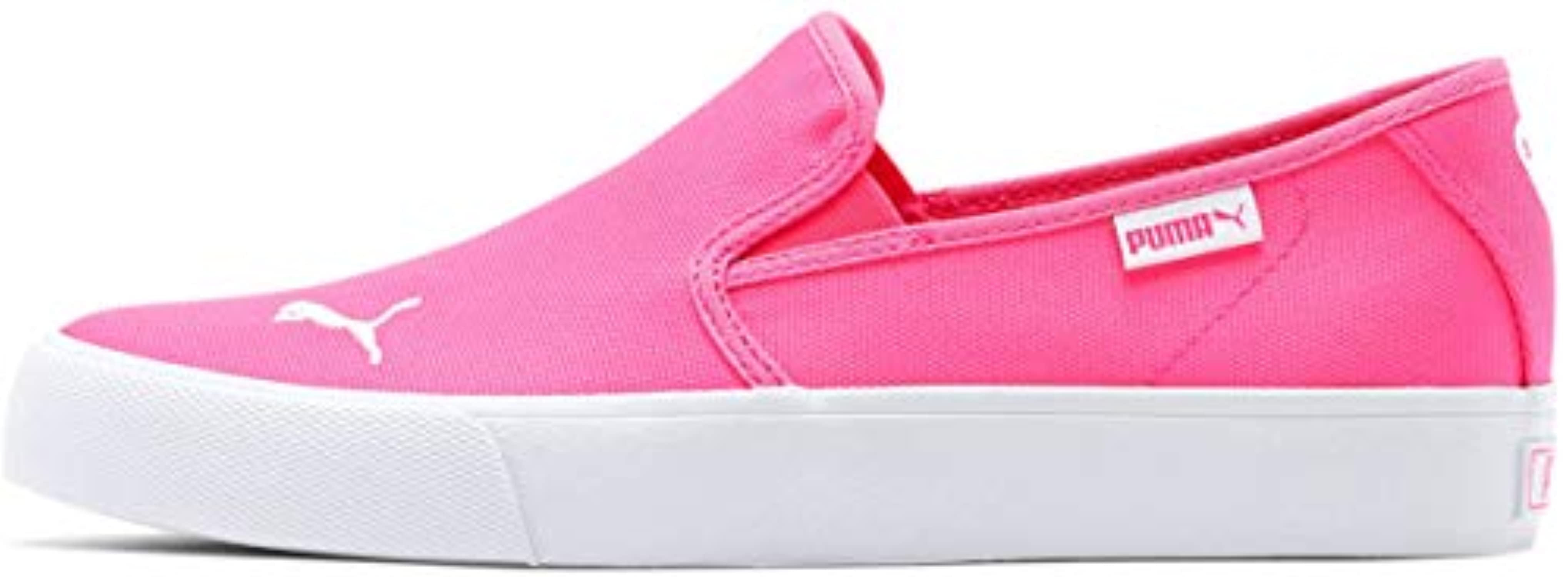 pink puma slip on sneakers