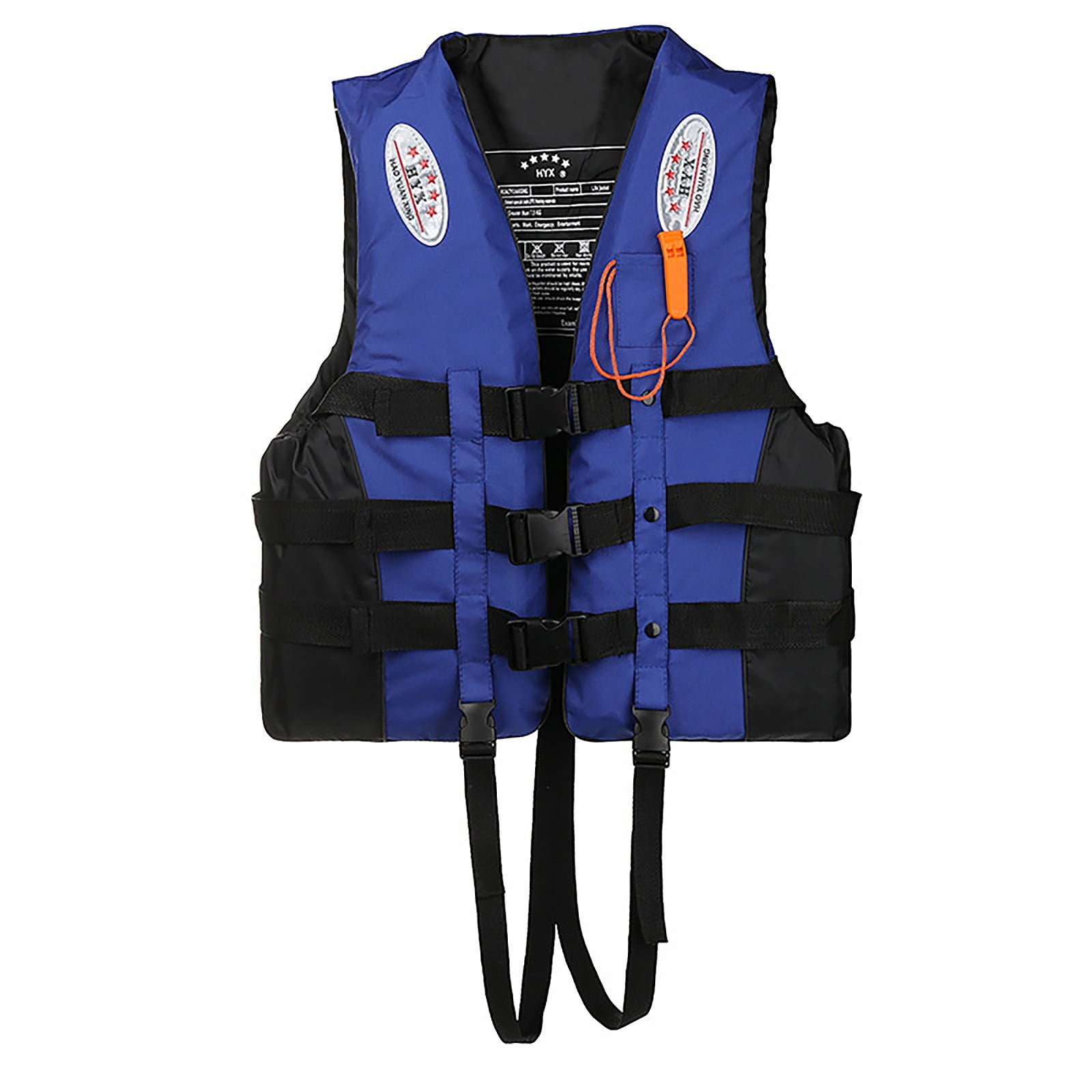 Adjustable Buoyancy Life Jacket for Adults & Kids, Oxford Cloth Fishing Watersport Safety Vest with Reflective Strips, USCG Approved Flotation Aid for Swimming Boating,Blue XL