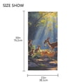 thumbnail image 3 of Thanksgiving Fawn Shares Food Face Towel Absorbent Hand Towels Bath Sport Gym, 3 of 5
