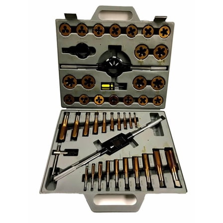 Hhip Tin Coated Tap/Die Set 1/4-1" 45Piece 1011-0003
