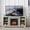 White, variant on Mantel TV Stand for 65" TV, Media Console w/ 18" Fireplace & Open Storage, Entertainment Center, Cherry